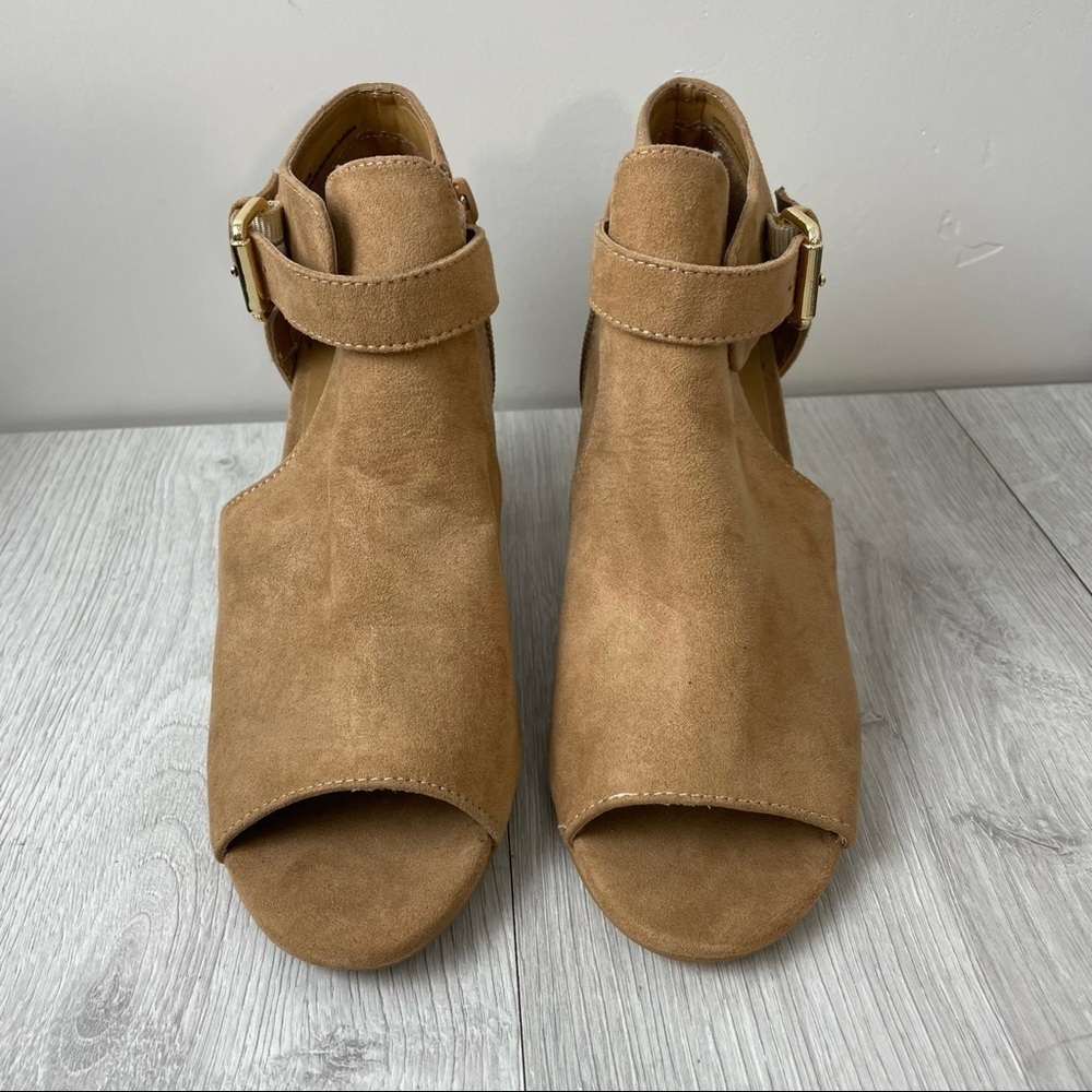 14th & Union Peep Toe Block Heel Booties Size 5.5 - Picture 3 of 9